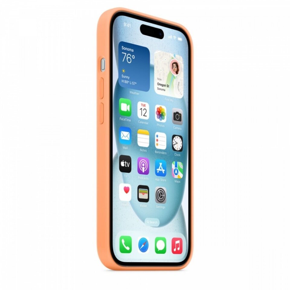 Apple iPhone 15 Silicone Case with MagSafe Orange Sorbet MT0W3ZM/A cena un informācija | Telefonu vāciņi, maciņi | 220.lv