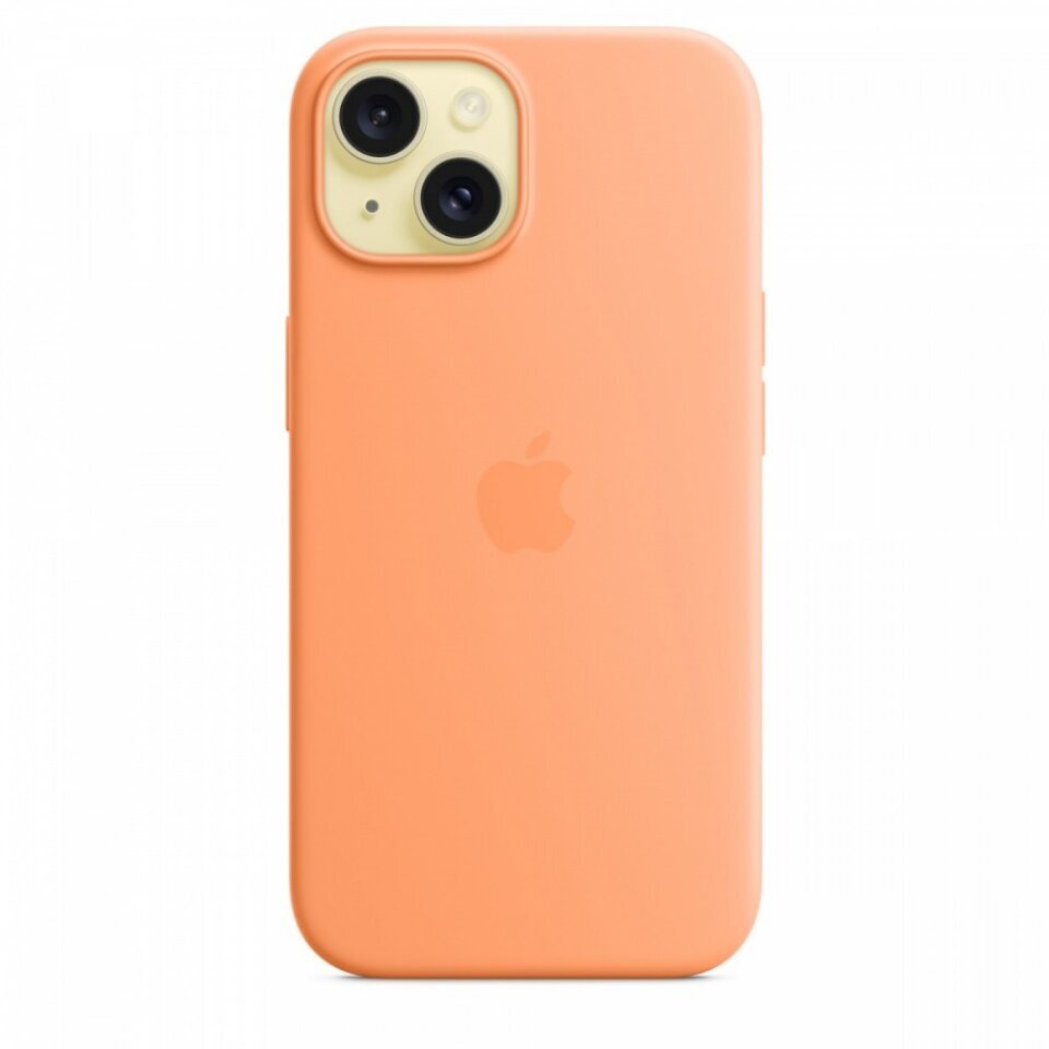 Apple iPhone 15 Silicone Case with MagSafe Orange Sorbet MT0W3ZM/A cena un informācija | Telefonu vāciņi, maciņi | 220.lv