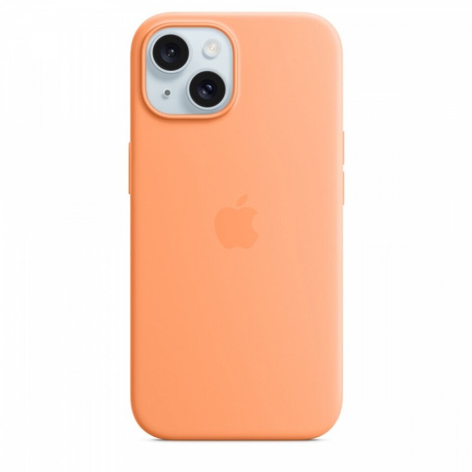 Apple iPhone 15 Silicone Case with MagSafe Orange Sorbet MT0W3ZM/A cena un informācija | Telefonu vāciņi, maciņi | 220.lv