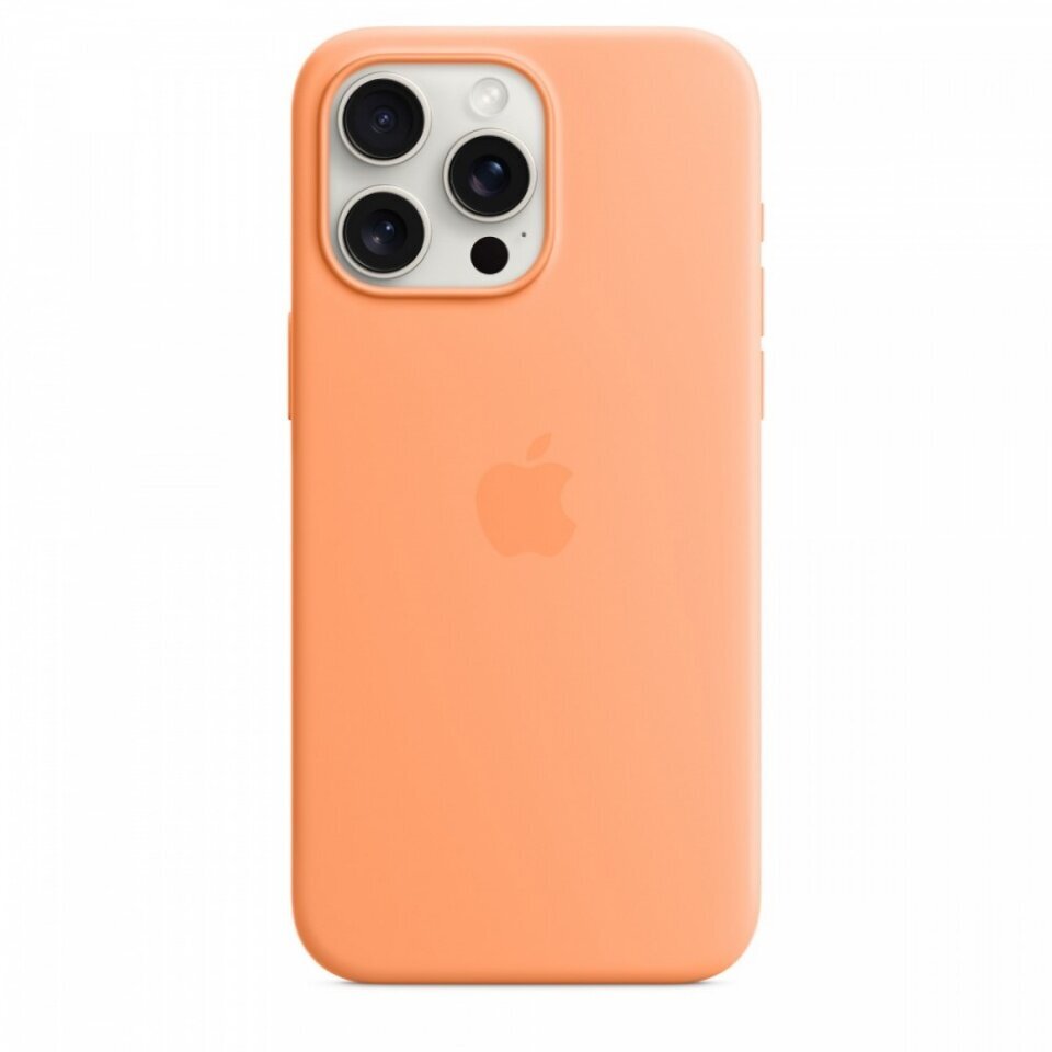 Apple iPhone 15 Pro Max Silicone Case with MagSafe Orange Sorbet MT1W3ZM/A цена и информация | Telefonu vāciņi, maciņi | 220.lv