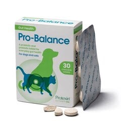 Uztura bagātinātājs suņiem un kaķiem Protexin Pro-Balance, 30 gab cena un informācija | Vitamīni, uztura bagātinātāji, pretparazītu līdzekļi suņiem | 220.lv