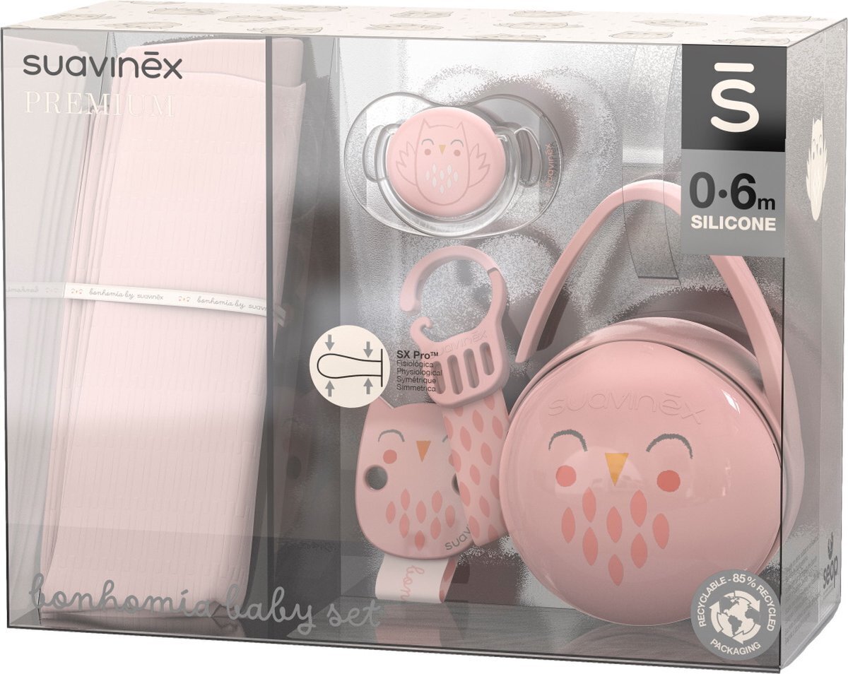 Komplekts mazuļiem Suavinex Bonhomia Pink, 0-6 mēn цена и информация | Knupīši | 220.lv