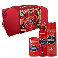 Dāvanu komplekts Old Spice Footballer Captain vīriešiem: kosmētikas maciņš + izsmidzināms dezodorants, 150 ml + zīmuļu dezodorants, 50 ml + dušas želeja, 250 ml cena un informācija | Dezodoranti | 220.lv