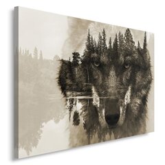 Репродукция Волк на лесном фоне цена и информация | Картины | 220.lv