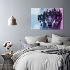 Glezna uz audekla, Vilks meža migla violeta cena un informācija | Gleznas | 220.lv