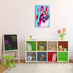 Glezna uz audekla, Rozā zaķis ar brillēm цена и информация | Картины | 220.lv