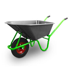 черная тележка с чашей из пвх, прочная, с надежными колесами, садовая тележка до 250 кг цена и информация | Тачки | 220.lv