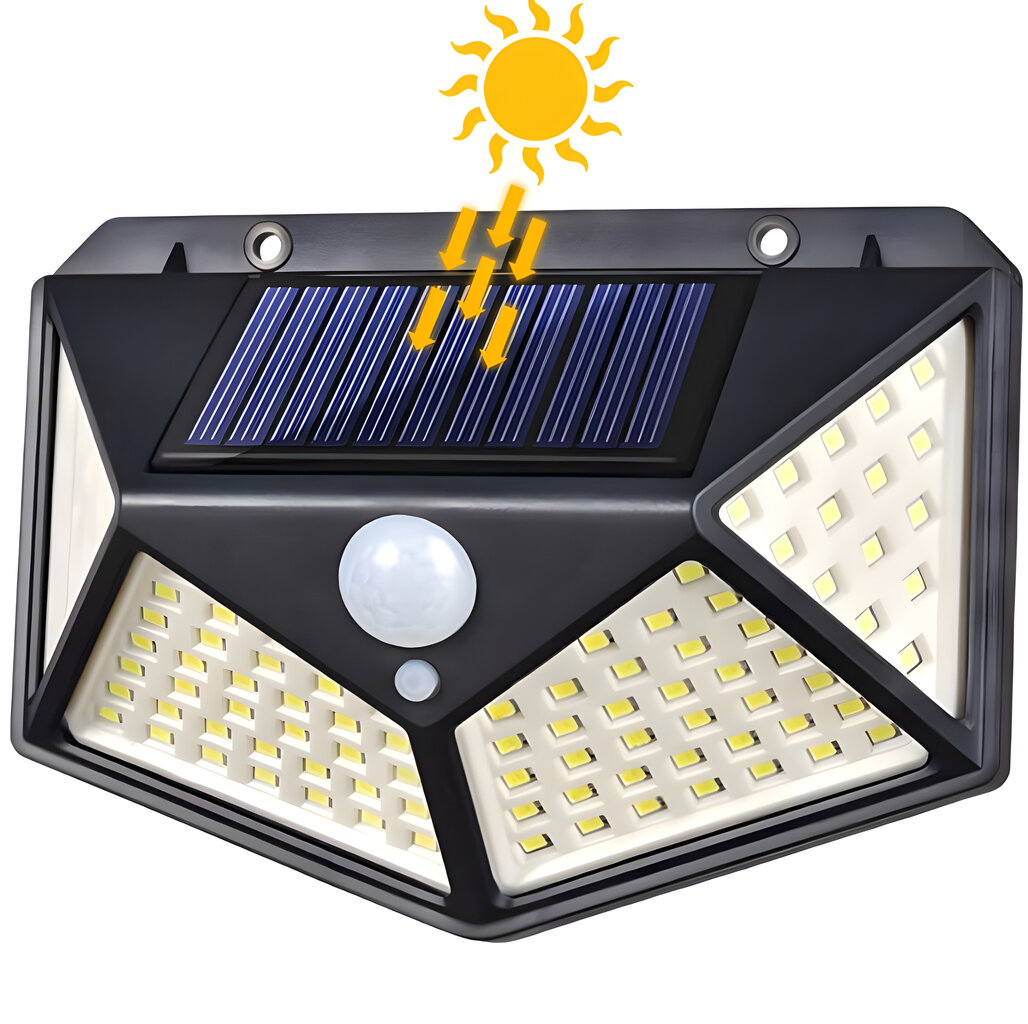 100LED solārā lampa ar kustības sensoru Livman Si100 cena un informācija | Āra apgaismojums | 220.lv