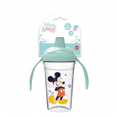 Neizšļakstāma krūze ar cietu snīpi Thermobaby, 295ml. Mickey cena un informācija | Bērnu pudelītes un to aksesuāri | 220.lv