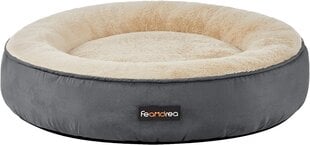 Кровать для собак Feandrea, кошачья кровать, пончик, Ø 60 см, темно -серый pgw060g02 цена и информация | Лежаки, домики | 220.lv