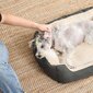 Feandrea suņu gulta, suņu grozs ar pagrieziena spilvenu, 80 x 65 x 20 cm, pelēks PGW004G01 cena un informācija | Suņu gultas, spilveni, būdas | 220.lv