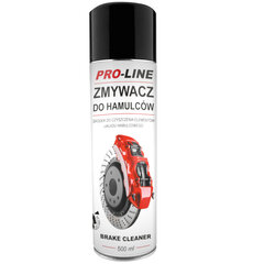 Tīrīšanas līdzeklis bremžu un bremžu sistēmu tīrīšanai PRO-LINE aerosols 500 ml cena un informācija | Auto ķīmija | 220.lv