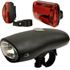 Комплект велосипедного освещения - передний светодиодный задний фонарь цена и информация | Велосипедные фонари, отражатели | 220.lv