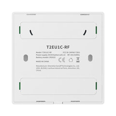 SONOFF T2 EU 3C RF (86. tips) RF 433MHz bezvadu sienas paneļa, 3 grupas. цена и информация | Электрические выключатели, розетки | 220.lv