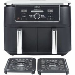 Ninja AF400EU fryer Double 9.5 L Stand-alone 2470 W Hot air fryer Black цена и информация | Фритюрницы | 220.lv