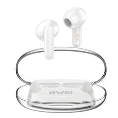 AWEI słuchawki Bluetooth 5.3 T85 ENC TWS + stacja dokująca biały|white цена и информация | Наушники | 220.lv