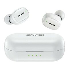 AWEI słuchawki Bluetooth 5.1 T13 Pro TWS + stacja dokująca biały|white цена и информация | Наушники | 220.lv