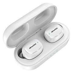 AWEI słuchawki Bluetooth 5.1 T13 Pro TWS + stacja dokująca biały|white цена и информация | Наушники с микрофоном Asus H1 Wireless Чёрный | 220.lv