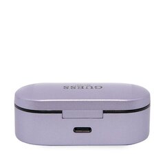Guess słuchawki Bluetooth GUTWST31EU TWS + stacja dokująca fioletowy|purple цена и информация | Наушники с микрофоном Asus H1 Wireless Чёрный | 220.lv