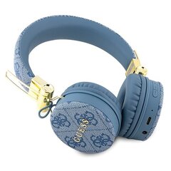 Guess słuchawki nauszne Bluetooth GUBH704GEMB niebieski|blue 4G Metal Logo цена и информация | Наушники | 220.lv