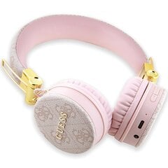 Guess słuchawki nauszne Bluetooth GUBH704GEMP różowy|pink 4G Metal Logo цена и информация | Наушники с микрофоном Asus H1 Wireless Чёрный | 220.lv
