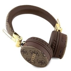 Guess słuchawki nauszne Bluetooth GUBH704GEMW brązowy|brown 4G Metal Logo цена и информация | Guess Компьютерная техника | 220.lv