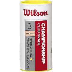 WILSON CHAMPIONSHIP SHUTTLECOCK 77 мушки для бадминтона 3 шт, неон цена и информация | Бадминтон | 220.lv