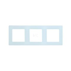 Белая стеклянная тройная рамка для умной розетки S1W SmartWise цена и информация | Электрические выключатели, розетки | 220.lv