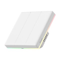 3-кнопочныйовый умный WiFi + eWeLink-Remote (Bluetooth) настенный сенсорный выключатель Sonoff TX Ultimate T5 EU 3C цена и информация | Электрические выключатели, розетки | 220.lv