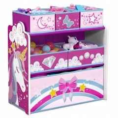 Unicorn organizators rotaļlietām, 63x30x65 cm cena un informācija | Plaukti bērnu istabai | 220.lv