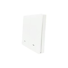 SmartWise sienas slēdzis priekšējā panelī, balts, 2-pogu цена и информация | Электрические выключатели, розетки | 220.lv