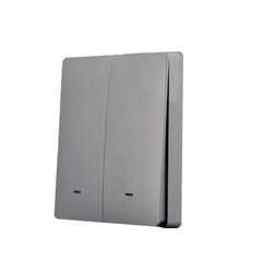 Передняя панель SmartWise, темно-серый, 2-кнопочный цена и информация | Электрические выключатели, розетки | 220.lv