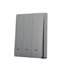 Передняя панель SmartWise, темно-серый, 3-кнопочный. цена и информация | Электрические выключатели, розетки | 220.lv