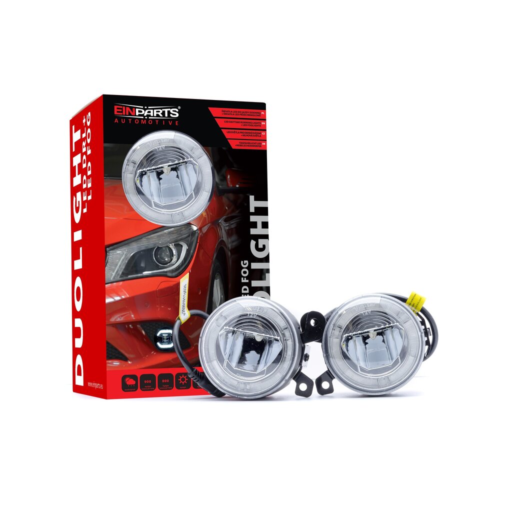 EinParts DL01 Dienas gaitas gaismas LED DRL miglas lukturi 6000K 12/24V priekš VW Golf V cena un informācija | Automašīnu spoguļi, restes, lukturi | 220.lv