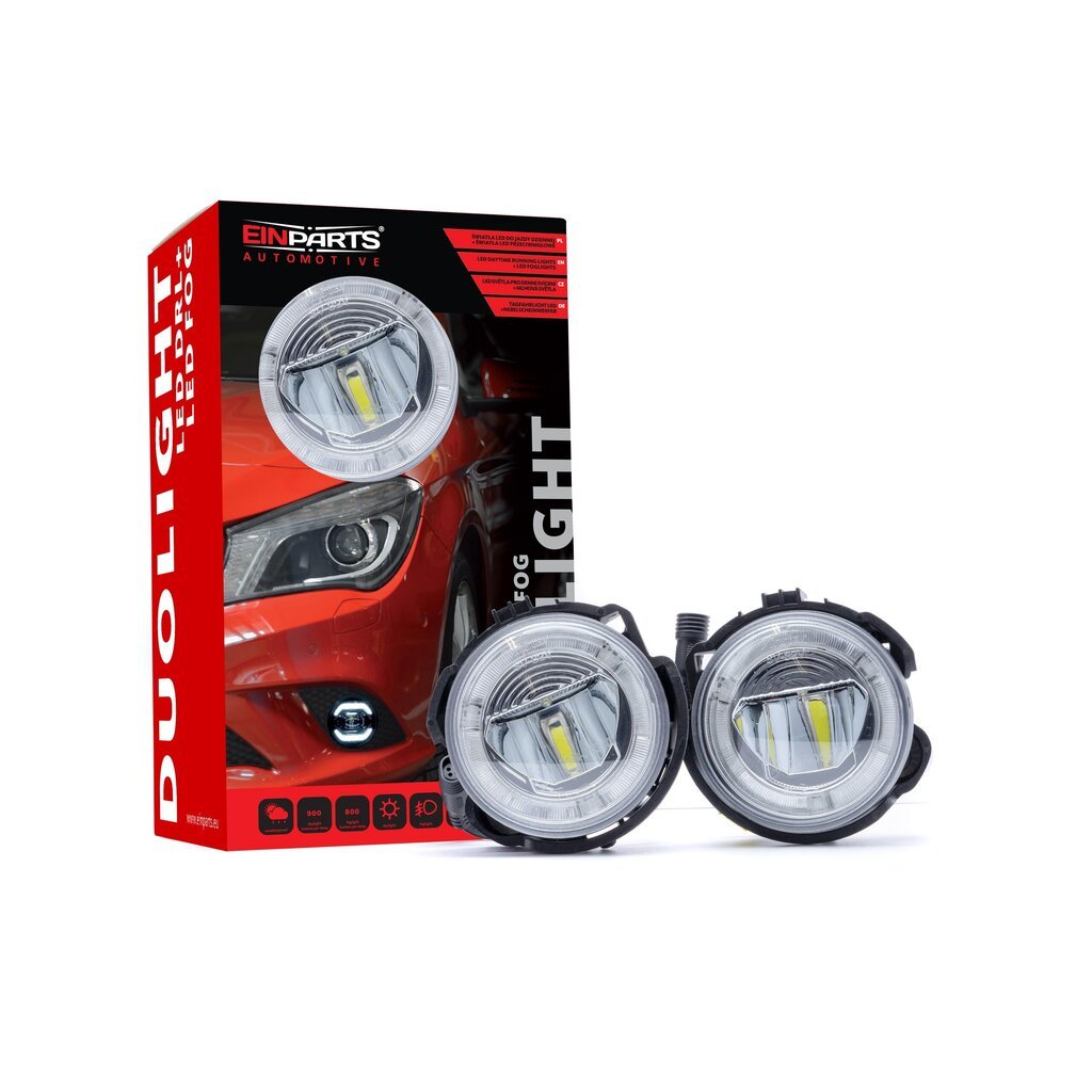 EinParts DL08 Dienas gaitas gaismas LED DRL miglas lukturi 6000K 12/24V priekš Subaru Forester III FL Subaru impreza WRX III STI цена и информация | Automašīnu spoguļi, restes, lukturi | 220.lv