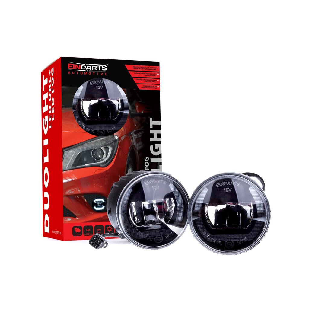 EinParts DL10 Dienas gaitas gaismas LED DRL miglas lukturi 6000K 12/24V priekš Nissan Qashqai Cube Juke Murano Note Patrol Tiida, Infiniti цена и информация | Automašīnu spoguļi, restes, lukturi | 220.lv