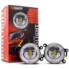 EinParts DL24 Dienas gaitas gaismas LED DRL miglas lukturi 6000K 12/24V priekš Citroen, Dacia, Nissan, Opel, Fiat, Peugeot, Renault, Ford, Honda, Suzuki, Mitsubishi cena un informācija | Automašīnu spoguļi, restes, lukturi | 220.lv