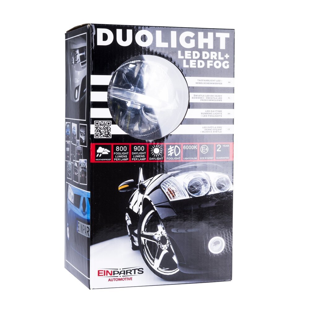 EinParts DL32 Dienas gaitas gaismas LED DRL miglas lukturi 6000K 12/24V priekš Jeep Grand Cherokee 1998-2004 цена и информация | Automašīnu spoguļi, restes, lukturi | 220.lv