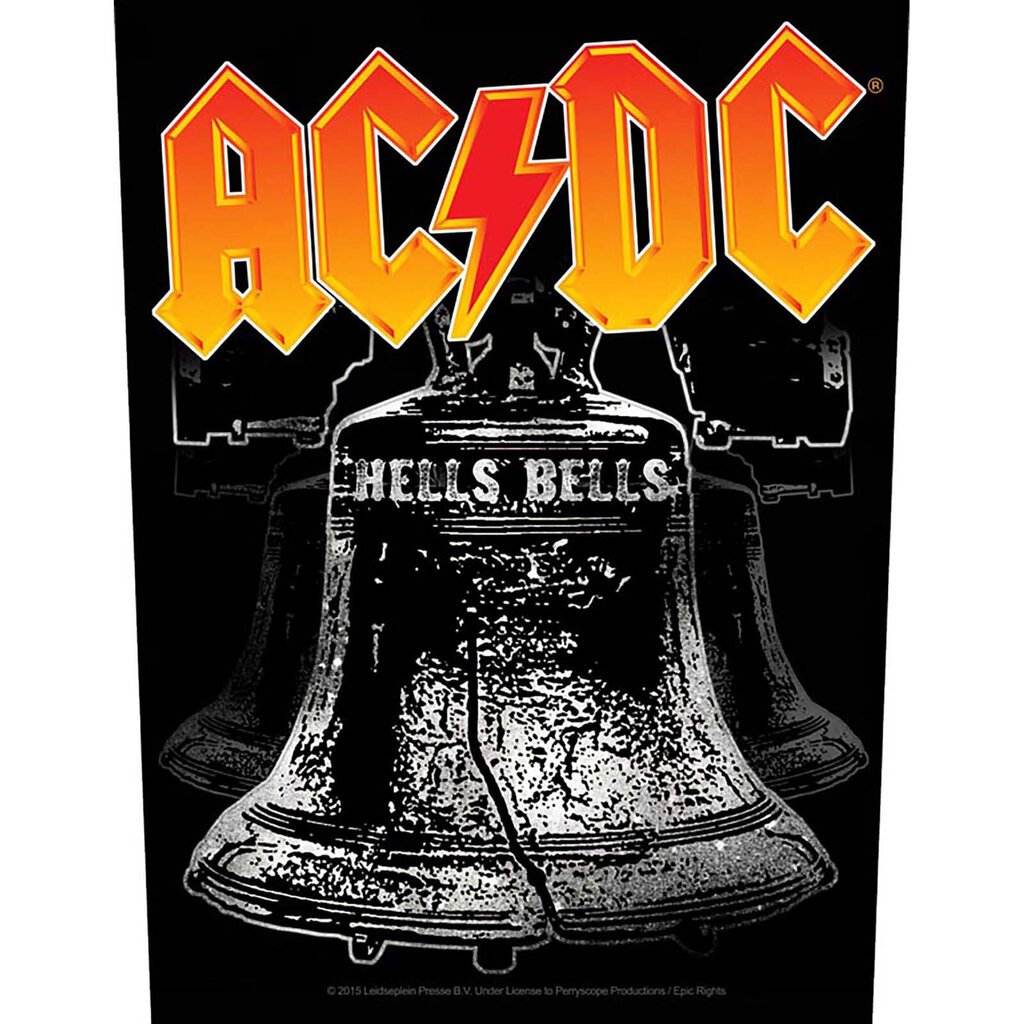 Uzšuve AC/DC BACK PATCH: HELLS BELLS cena un informācija | Moto piederumi | 220.lv