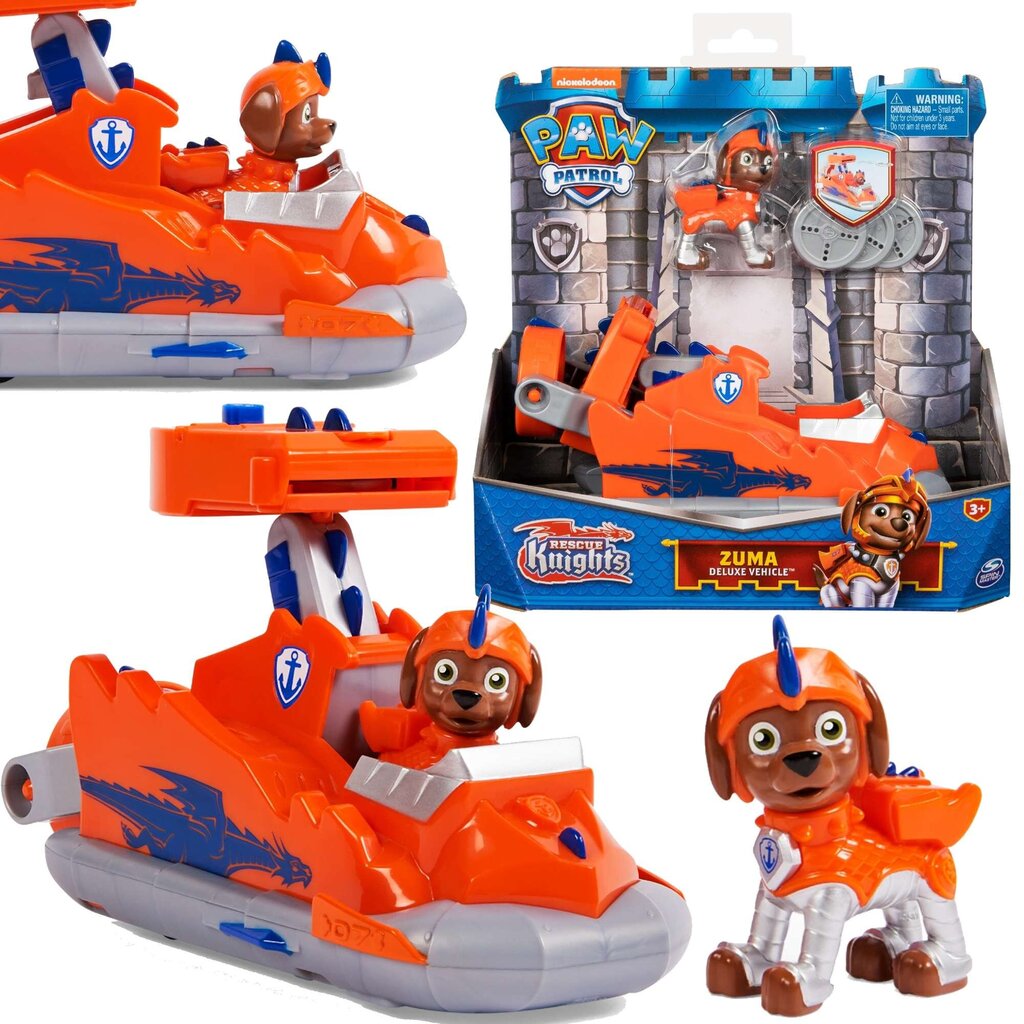 Figūra ar transportlīdzekli Zuma Paw Patrol Deluxe Rescue Knights цена |  220.lv