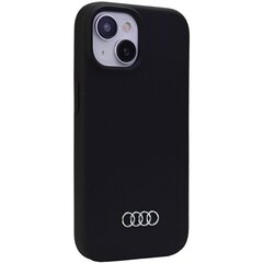Audi Silicone Case iPhone 15 6.1" czarny|black hardcase AU-LSRIP15-Q3|D1-BK цена и информация | Чехлы для телефонов | 220.lv