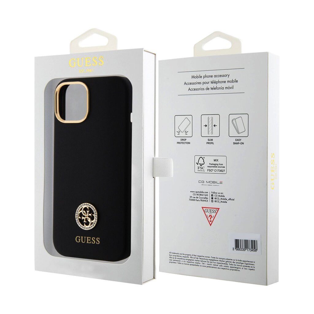 CG Mobile Guess Liquid Silicone 4G Strass Metal Logo Case cena un informācija | Telefonu vāciņi, maciņi | 220.lv