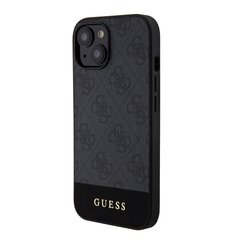 Guess PU 4G Stripe MagSafe Case for iPhone 15 Black цена и информация | Чехлы для телефонов | 220.lv