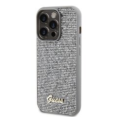 Guess PU Square Mirror Script Logo Case for iPhone 15 Silver цена и информация | Чехлы для телефонов | 220.lv