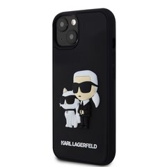 Karl Lagerfeld 3D Rubber Karl and Choupette Case for iPhone 15 Plus Black цена и информация | Чехлы для телефонов | 220.lv