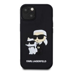 Karl Lagerfeld 3D Rubber Karl and Choupette Case for iPhone 15 Black цена и информация | Чехлы для телефонов | 220.lv