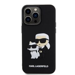 Karl Lagerfeld 3D Rubber Karl and Choupette Case for iPhone 15 Pro Max Black цена и информация | Чехлы для телефонов | 220.lv