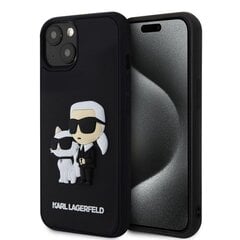 Karl Lagerfeld 3D Rubber Karl and Choupette Case for iPhone 13 Black цена и информация | Чехлы для телефонов | 220.lv