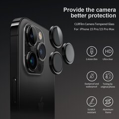 Nillkin CLRFilm Camera Tempered Glass for Apple iPhone 15 Pro|15 Pro Max Black цена и информация | Защитные пленки для телефонов | 220.lv