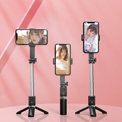 Selfie Stick MINI - with detachable bluetooth remote control and tripod - P09 BLACK цена и информация | Моноподы для селфи («Selfie sticks») | 220.lv